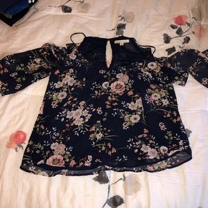 Off-Shoulder Floral Blouse